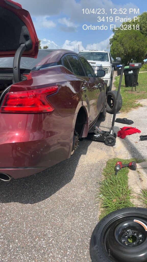 Tire change service